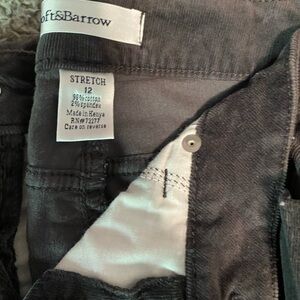 Women’s gray corduroy jeans size 12 Croft and barrow